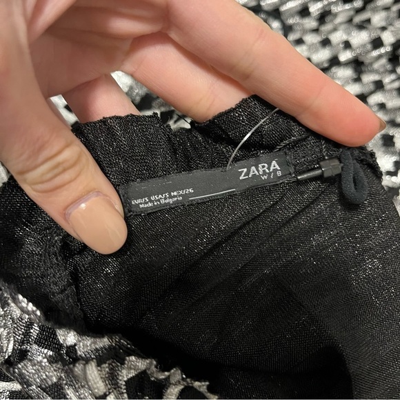 Zara Shimmery Metallic Silver Party Mini Dress NWT - Picture 6 of 7